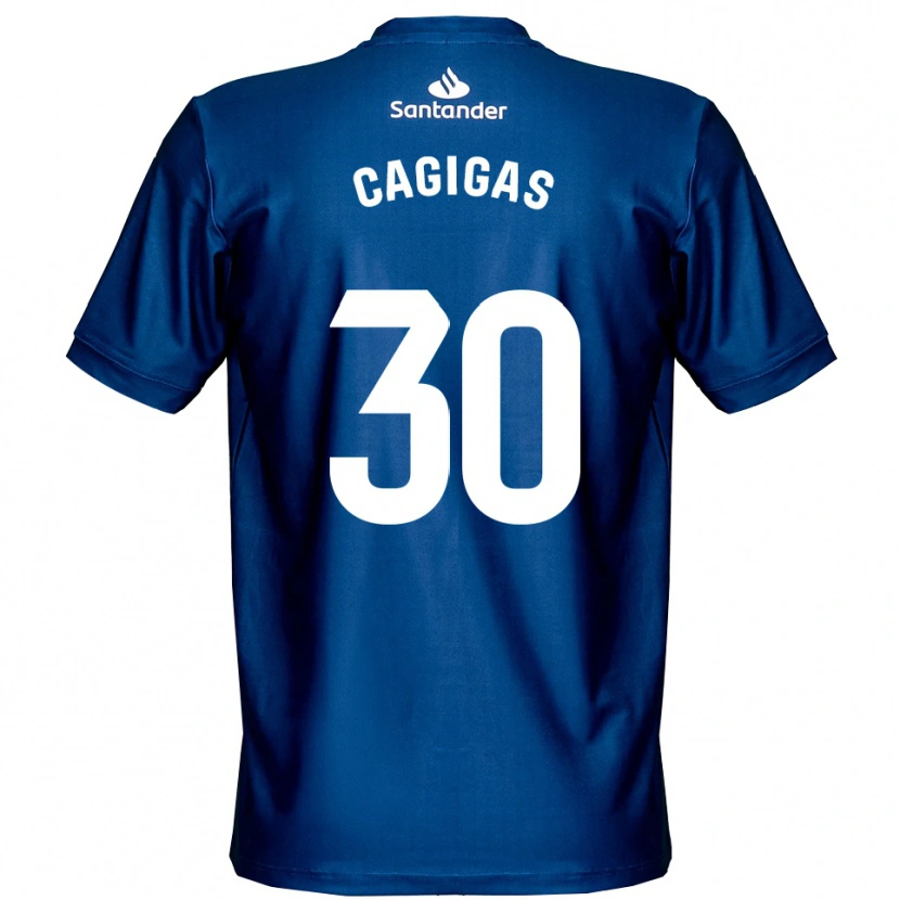 Danxen Women Iván Cagigas #30 Royal Blue White Goalkeeper Jersey 2025/26 T-Shirt