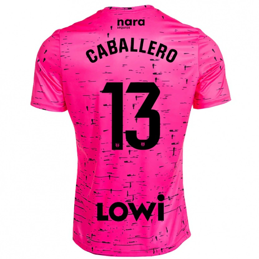 Danxen Women Hugo Caballero #13 Deep Pink Black Goalkeeper Jersey 2025/26 T-Shirt