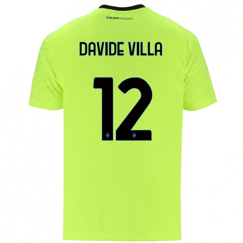 Danxen Women Matteo Davide Villa #12 Yellow Green Red Goalkeeper Jersey 2025/26 T-Shirt