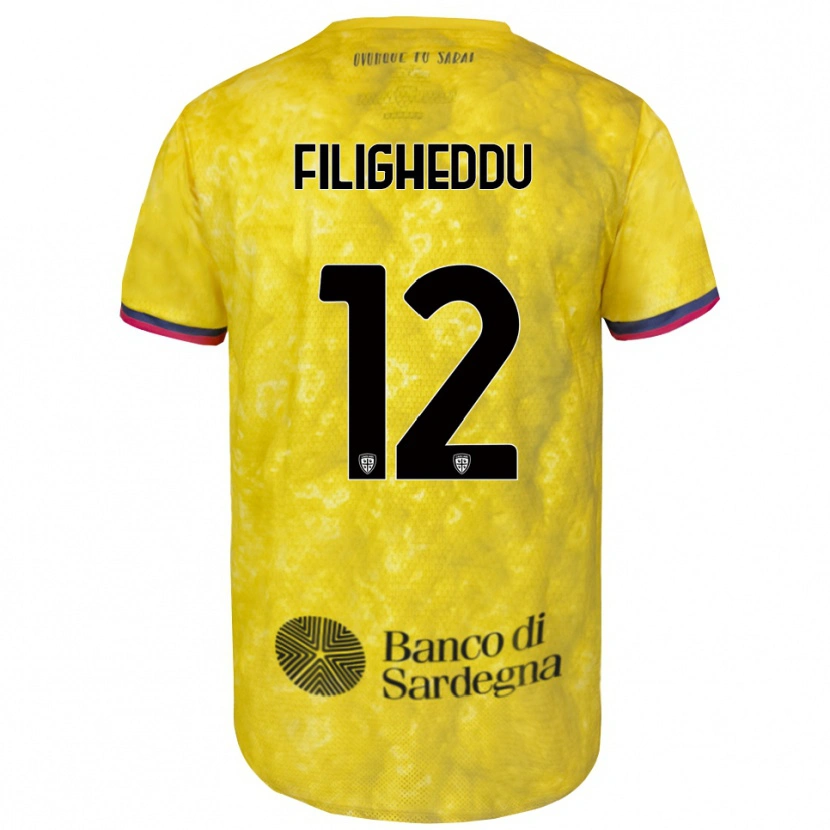 Danxen Women Daniele Filigheddu #12 Yellow Black Goalkeeper Jersey 2025/26 T-Shirt
