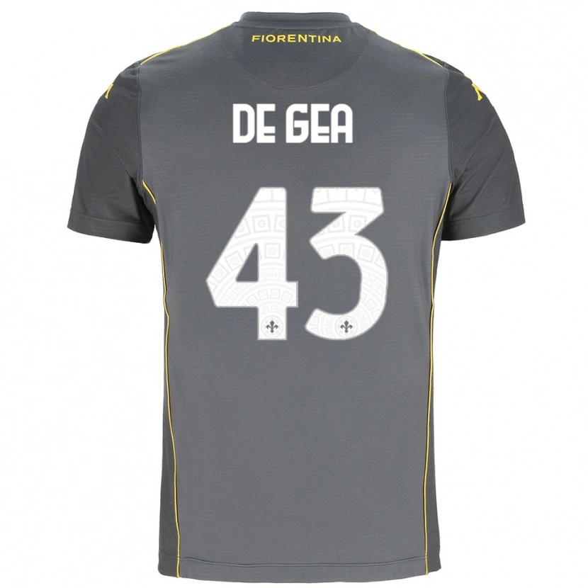 Danxen Women David de Gea #43 Dark Gray Yellow Goalkeeper Jersey 2025/26 T-Shirt