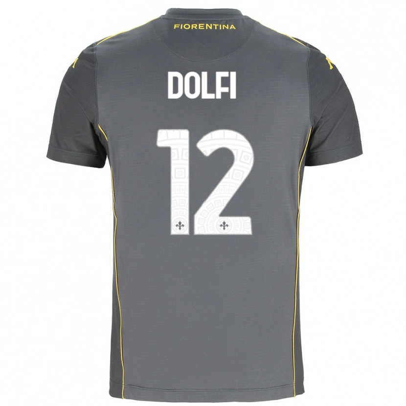 Danxen Women Brando Dolfi #12 Dark Gray Yellow Goalkeeper Jersey 2025/26 T-Shirt