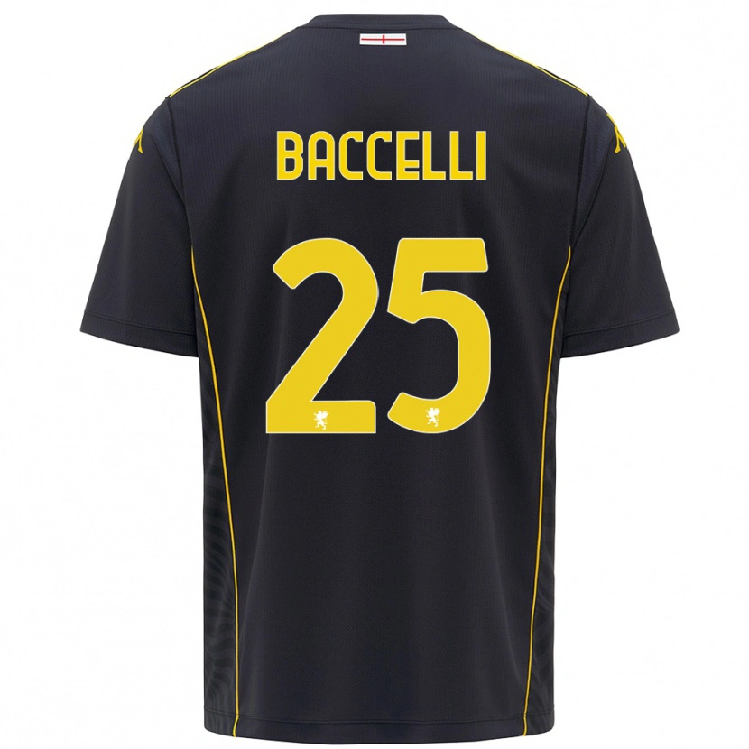 Danxen Women Pietro Baccelli #25 Black Yellow Goalkeeper Jersey 2025/26 T-Shirt