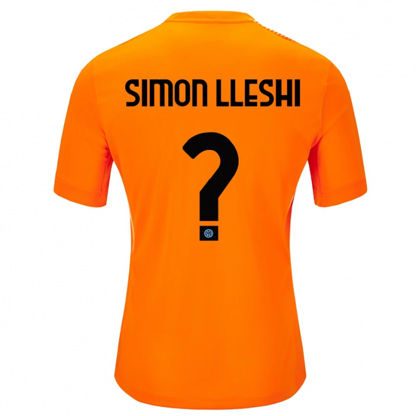 Danxen Women Simon Lleshi #0 Light Orange Black Goalkeeper Jersey 2025/26 T-Shirt