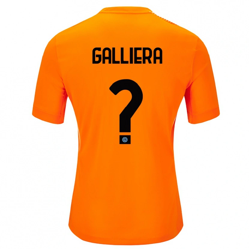 Danxen Women Carlo Galliera #0 Light Orange Black Goalkeeper Jersey 2025/26 T-Shirt