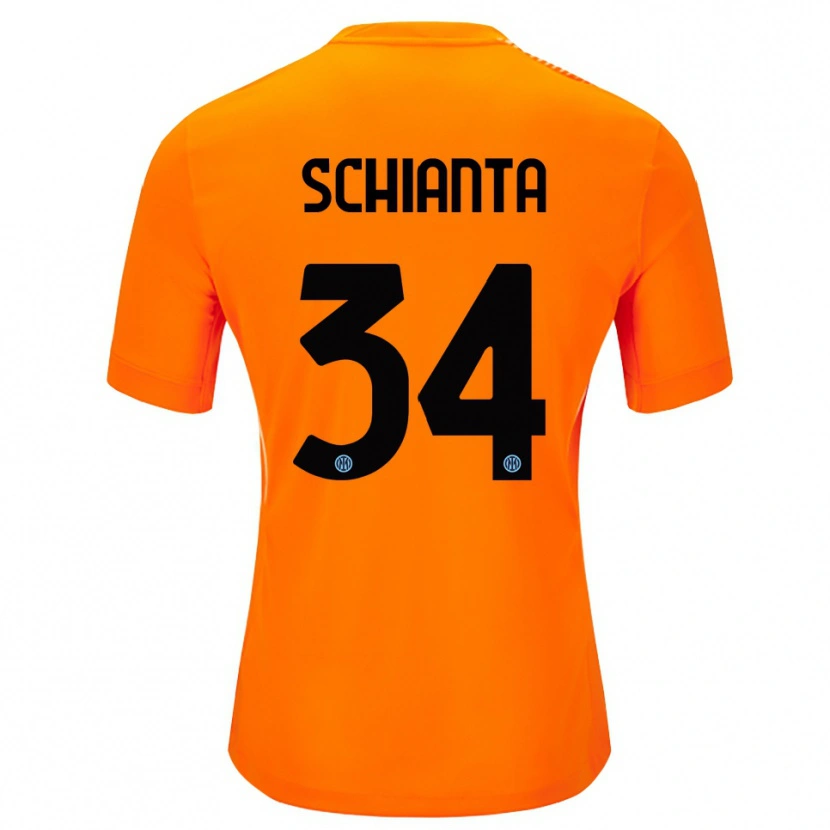 Danxen Women Valentina Schianta #34 Light Orange Black Goalkeeper Jersey 2025/26 T-Shirt