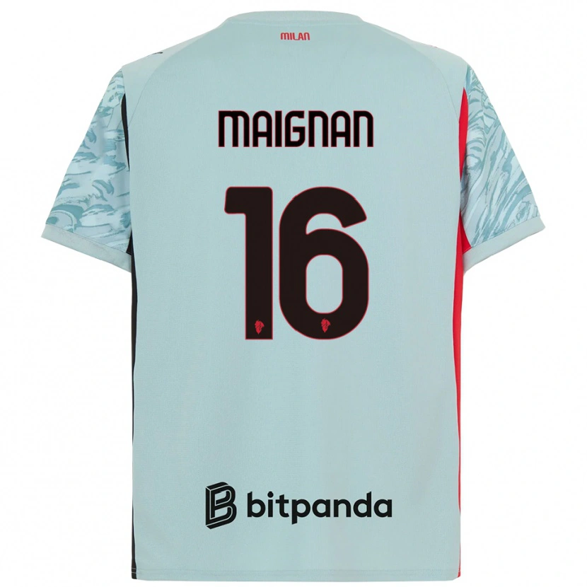 Danxen Women Mike Maignan #16 Light Blue Red Goalkeeper Jersey 2025/26 T-Shirt