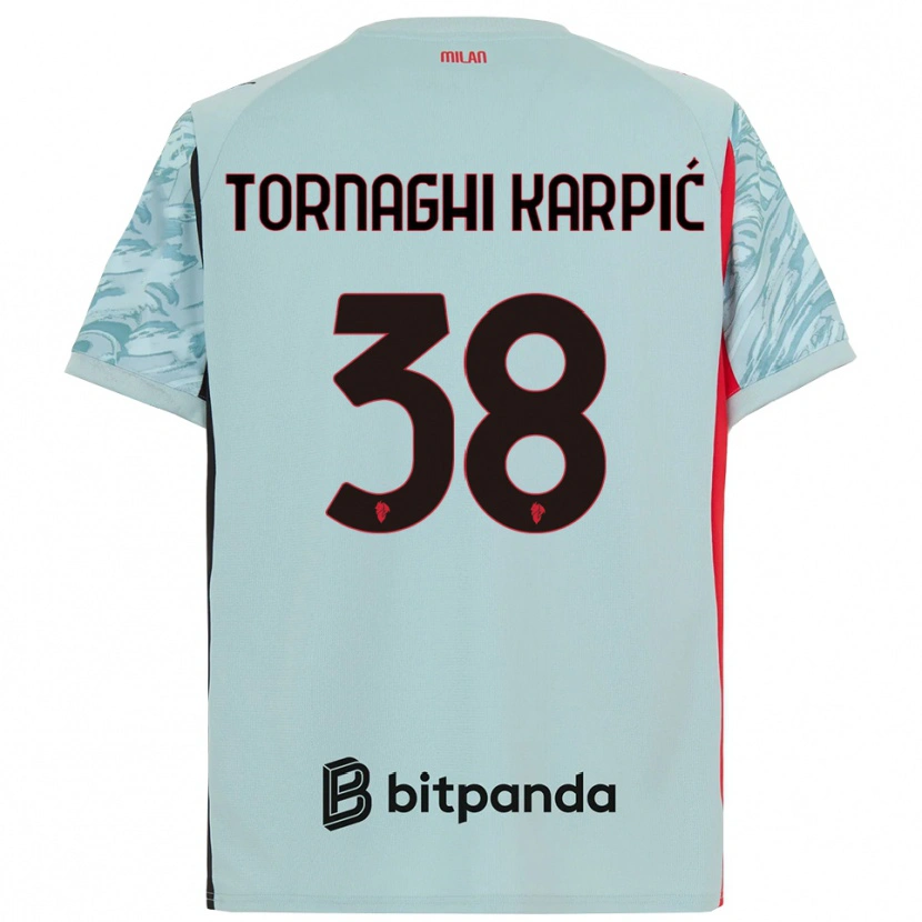 Danxen Women Lavinia Tornaghi Karpić #38 Light Blue Red Goalkeeper Jersey 2025/26 T-Shirt