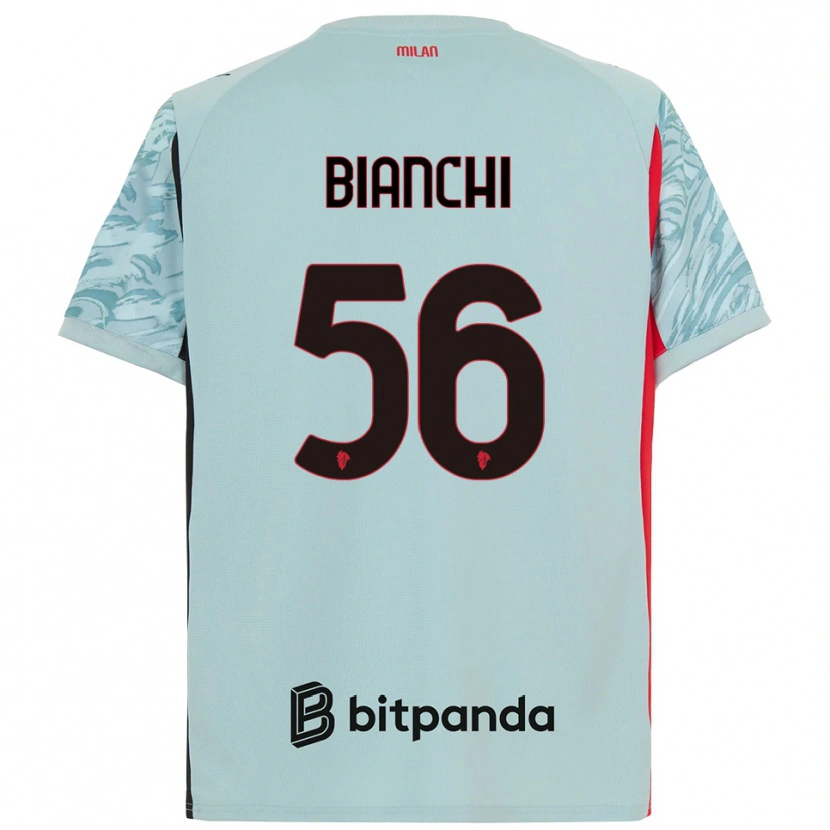 Danxen Women Alessandro Bianchi #56 Light Blue Red Goalkeeper Jersey 2025/26 T-Shirt