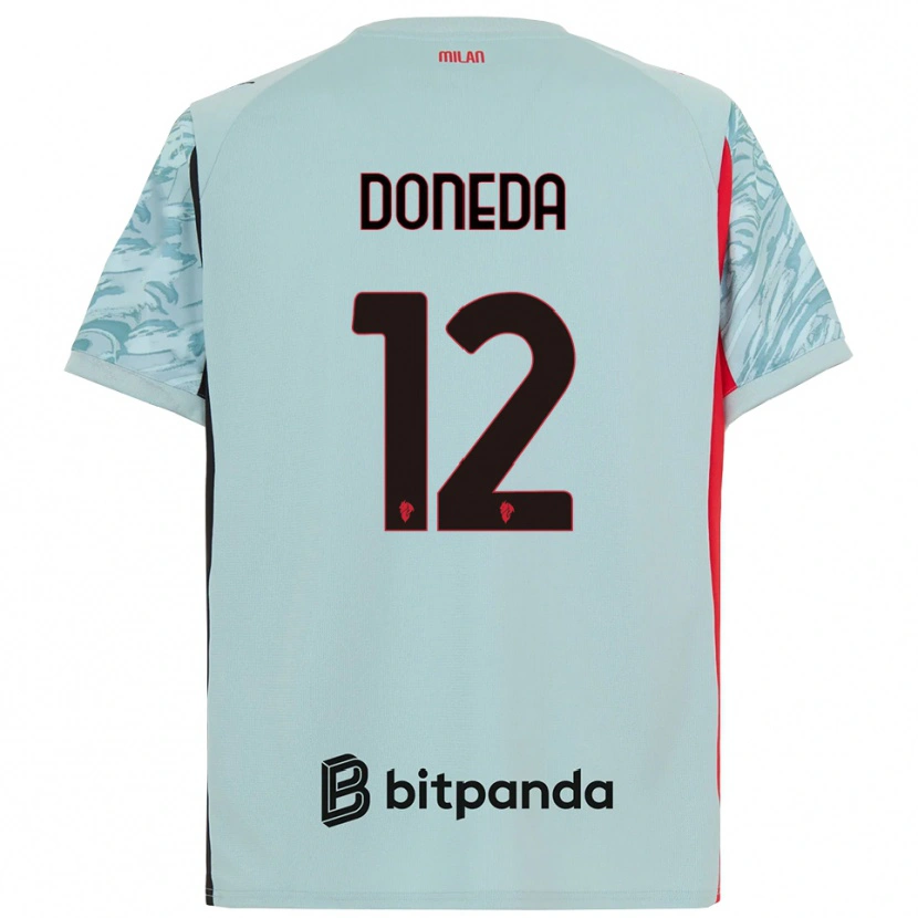 Danxen Women Paolo Doneda #12 Light Blue Red Goalkeeper Jersey 2025/26 T-Shirt