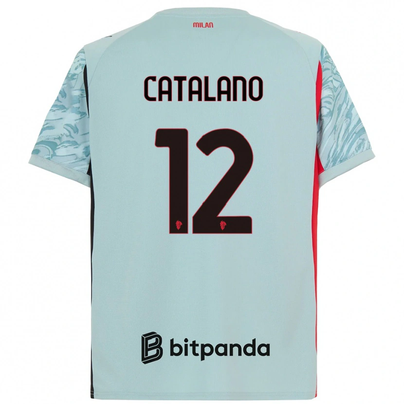 Danxen Women Alessio Catalano #12 Light Blue Red Goalkeeper Jersey 2025/26 T-Shirt