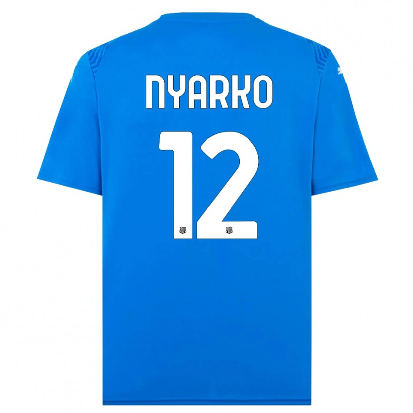 Danxen Women Lorenzo Nyarko #12 Blue White Goalkeeper Jersey 2025/26 T-Shirt