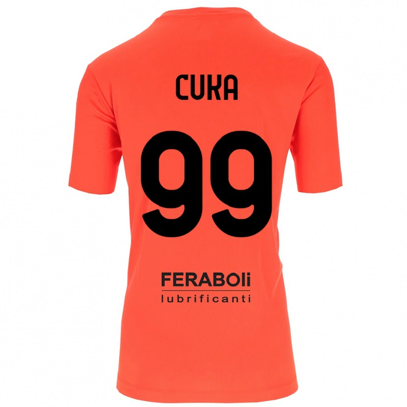 Danxen Women Samuel Cuka #99 Orange Red Black Goalkeeper Jersey 2025/26 T-Shirt