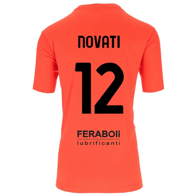 Danxen Women Lorenzo Novati #12 Orange Red Black Goalkeeper Jersey 2025/26 T-Shirt