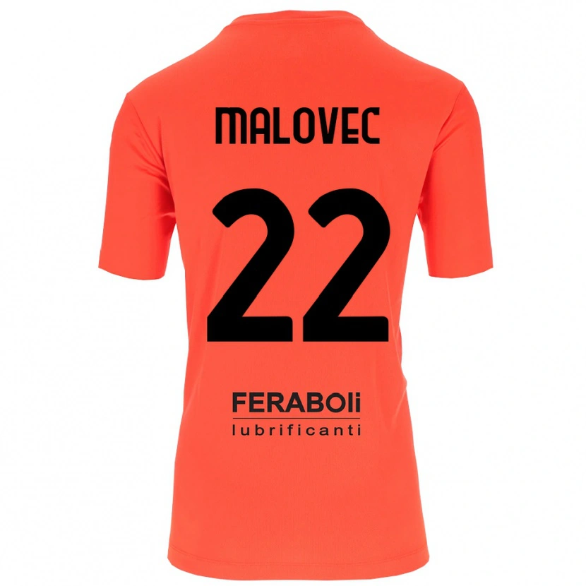 Danxen Women Adrian Malovec #22 Orange Red Black Goalkeeper Jersey 2025/26 T-Shirt