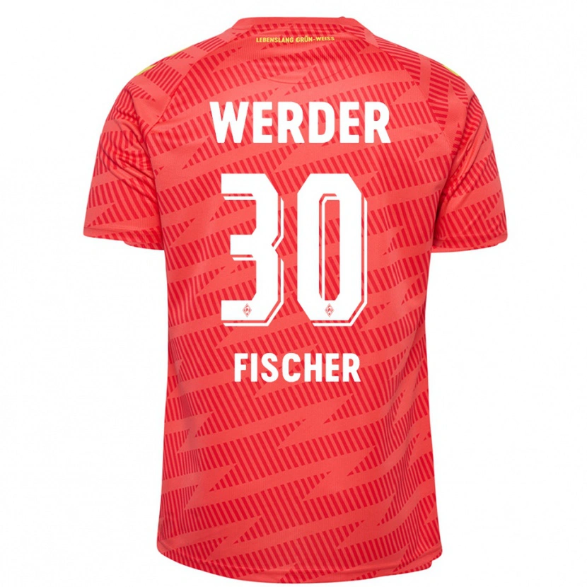 Danxen Women Vanessa Fischer #30 Red Yellow Goalkeeper Jersey 2025/26 T-Shirt