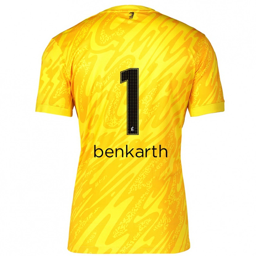 Danxen Women Laura Benkarth #1 Yellow Black Goalkeeper Jersey 2025/26 T-Shirt
