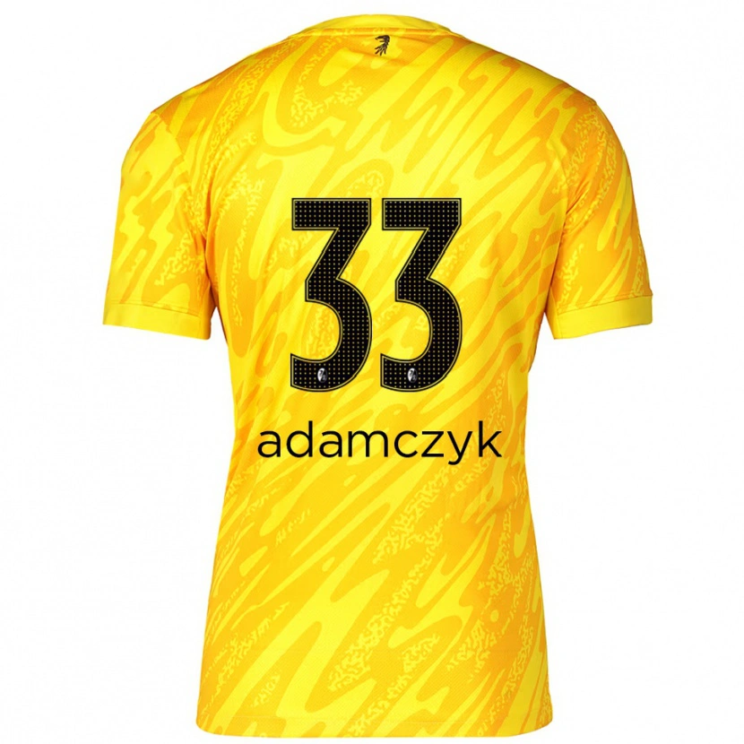 Danxen Women Rebecca Adamczyk #33 Yellow Black Goalkeeper Jersey 2025/26 T-Shirt