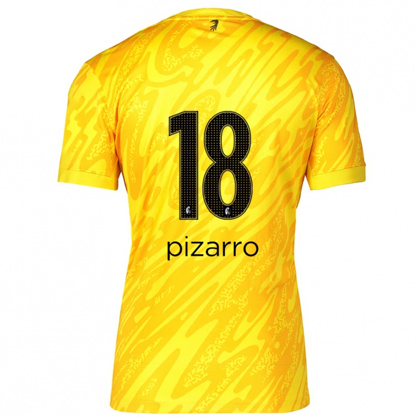 Danxen Women Théodore Pizarro #18 Yellow Black Goalkeeper Jersey 2025/26 T-Shirt