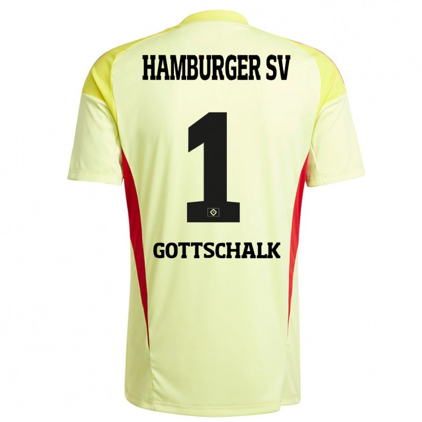 Danxen Women Juri Gottschalk #1 Yellow Black Red Goalkeeper Jersey 2025/26 T-Shirt