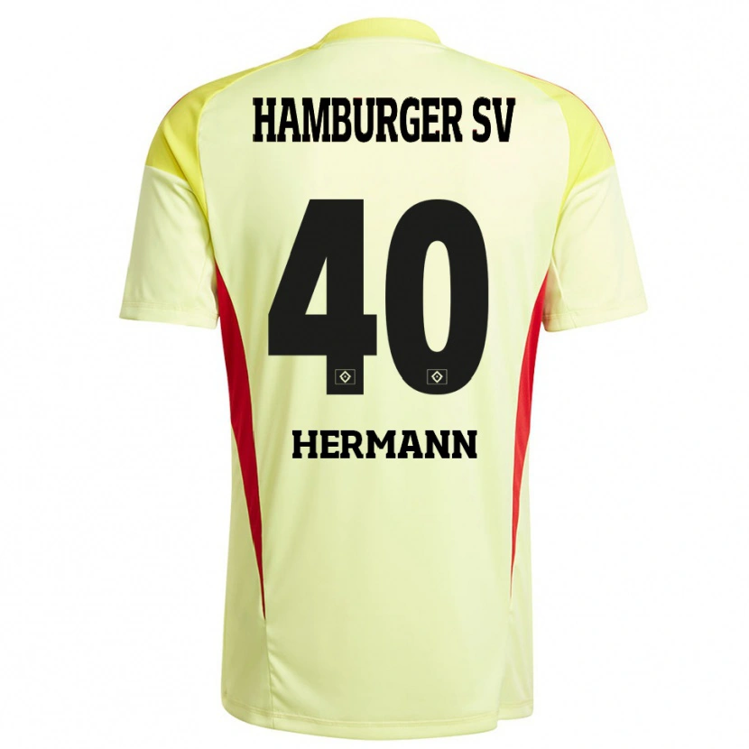 Danxen Women Hannes Hermann #40 Yellow Black Red Goalkeeper Jersey 2025/26 T-Shirt