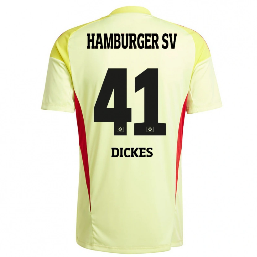 Danxen Women Fernando Dickes #41 Yellow Black Red Goalkeeper Jersey 2025/26 T-Shirt