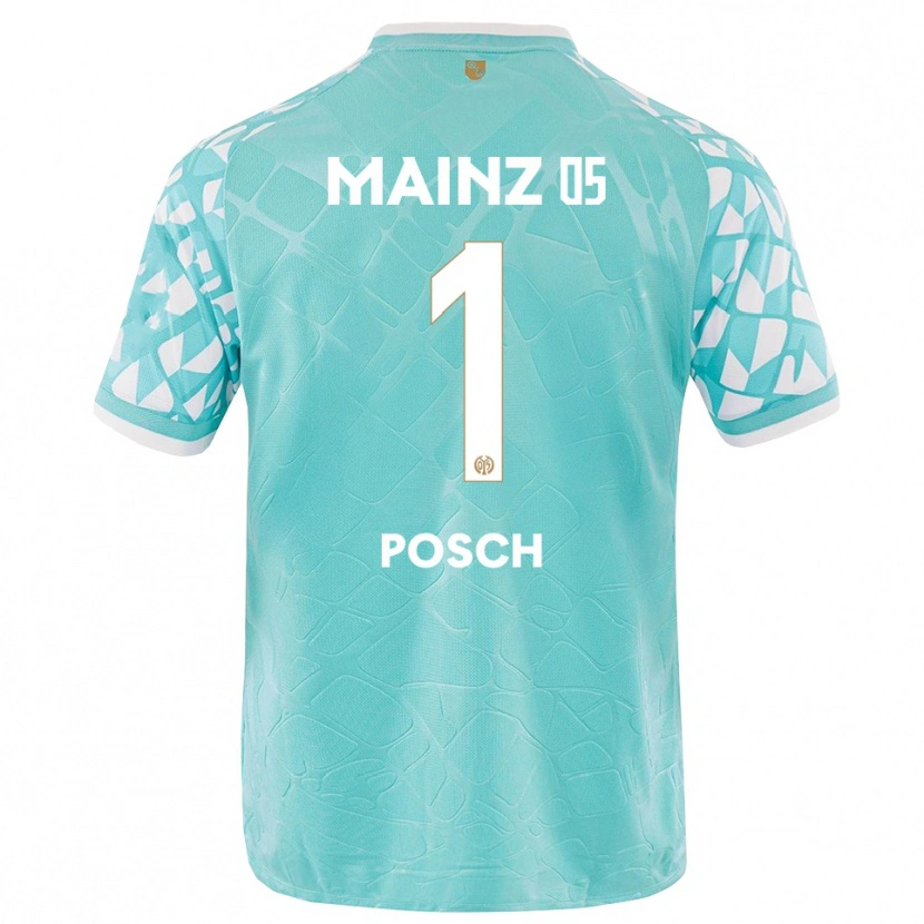 Danxen Women Daniel Posch #1 Turquoise White Goalkeeper Jersey 2025/26 T-Shirt