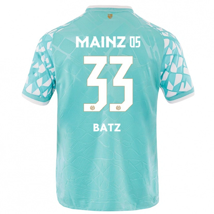Danxen Women Daniel Batz #33 Turquoise White Goalkeeper Jersey 2025/26 T-Shirt