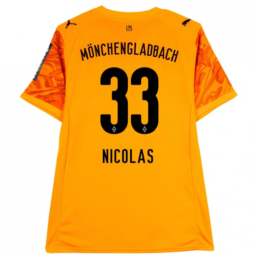 Danxen Women Moritz Nicolas #33 Orange Yellow Black Goalkeeper Jersey 2025/26 T-Shirt