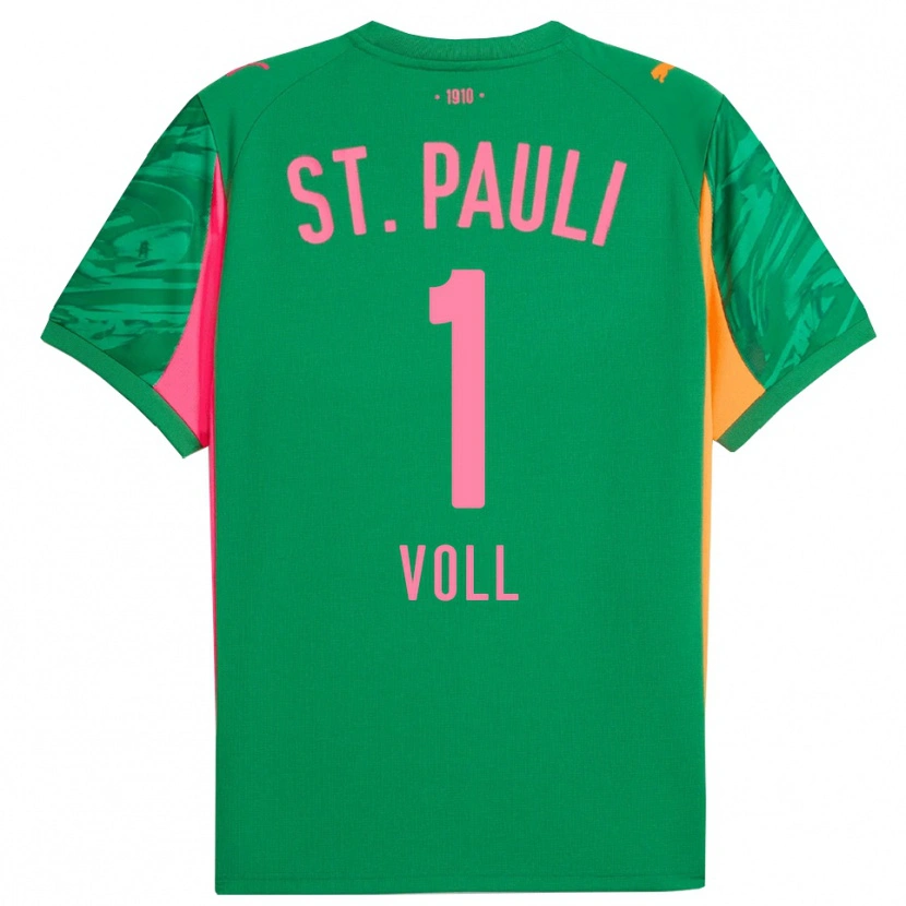 Danxen Women Ben Voll #1 Green Orange Pink Goalkeeper Jersey 2025/26 T-Shirt