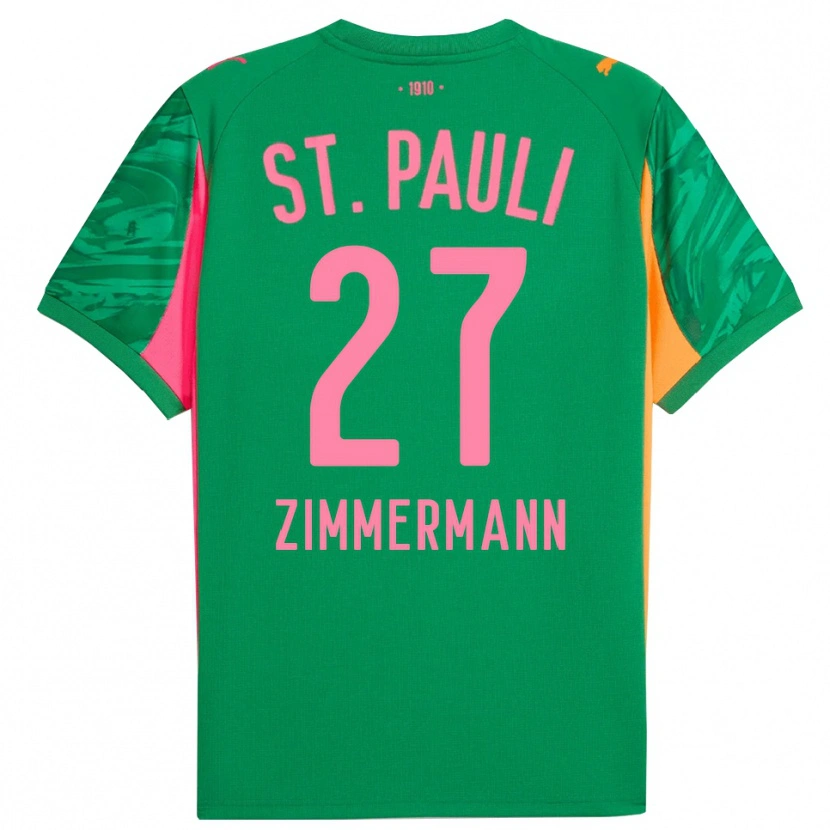 Danxen Women Tara Zimmermann #27 Green Orange Pink Goalkeeper Jersey 2025/26 T-Shirt