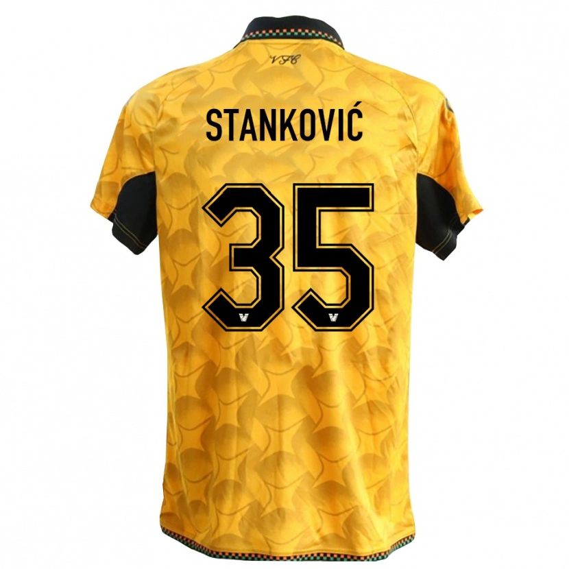 Danxen Women Filip Stanković #35 Yellow Black Goalkeeper Jersey 2025/26 T-Shirt