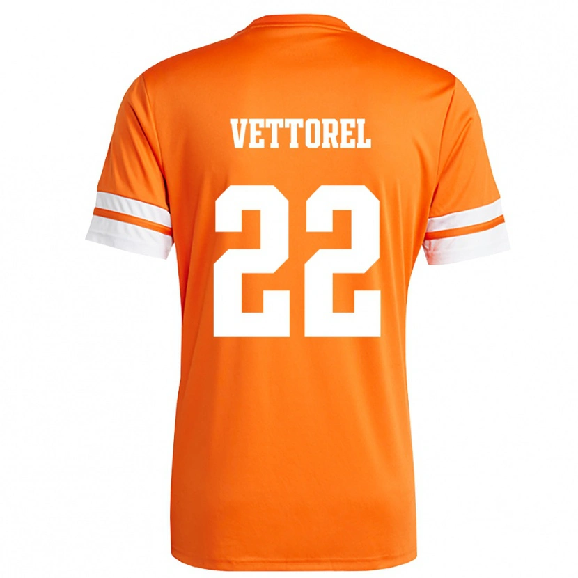 Danxen Women Thomas Vettorel #22 Orange White Goalkeeper Jersey 2025/26 T-Shirt