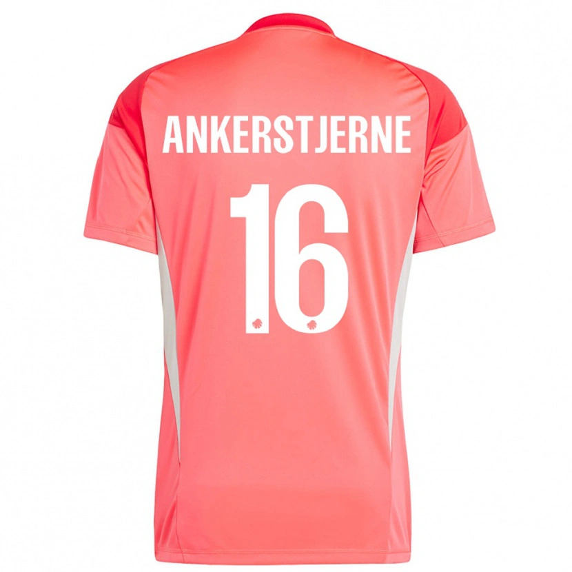 Danxen Women Ida Ankerstjerne #16 Red White Goalkeeper Jersey 2025/26 T-Shirt