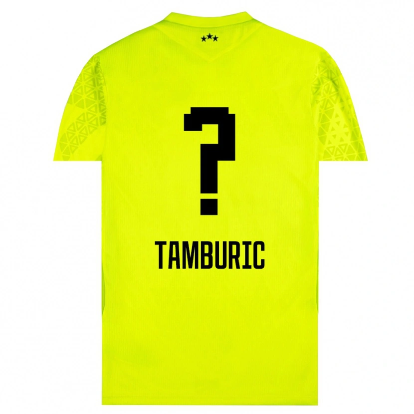 Danxen Women Vukasin Tamburic #0 Yellow Green Black Goalkeeper Jersey 2025/26 T-Shirt