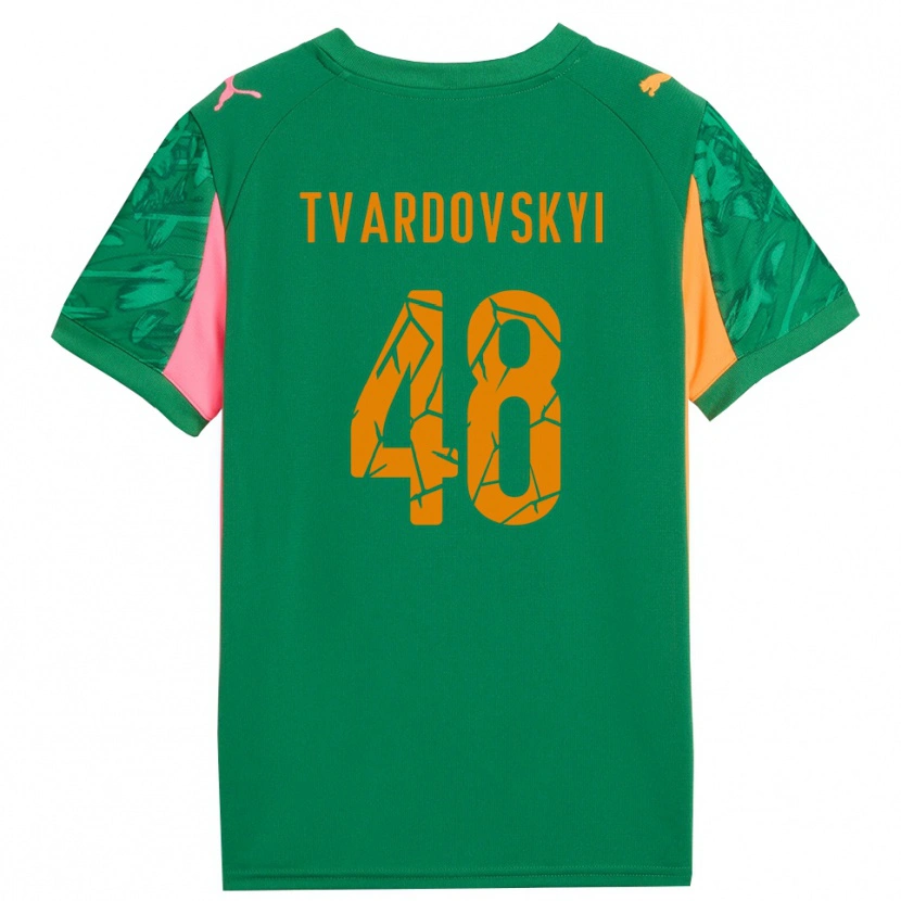 Danxen Women Denys Tvardovskyi #48 Green Orange Pink Goalkeeper Jersey 2025/26 T-Shirt