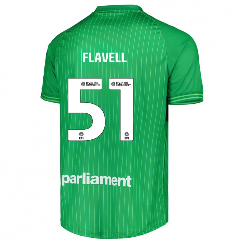 Danxen Women Kieren Flavell #51 Lime Green Goalkeeper Jersey 2025/26 T-Shirt