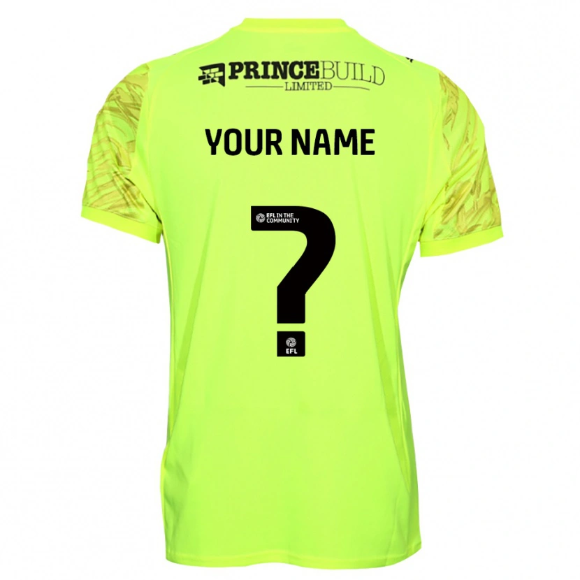 Danxen Women Peterborough United Fluorescent Green Black Goalkeeper Jersey 2025/26 T-Shirt