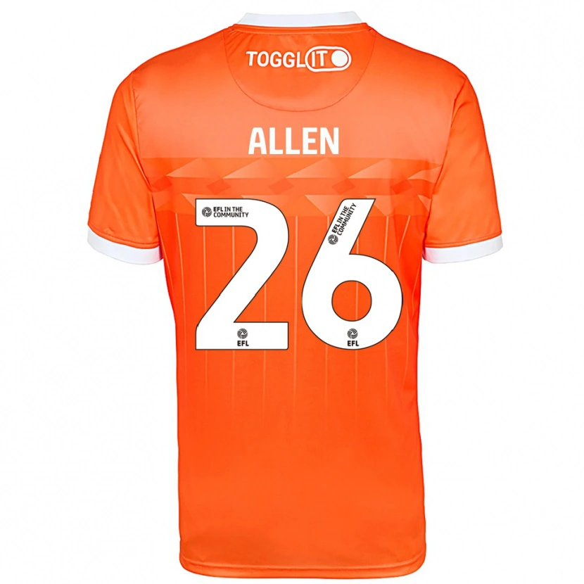 Danxen Women Lauren Allen #26 Orange White Goalkeeper Jersey 2025/26 T-Shirt