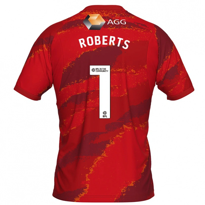 Danxen Women Liam Roberts #1 Red White Goalkeeper Jersey 2025/26 T-Shirt