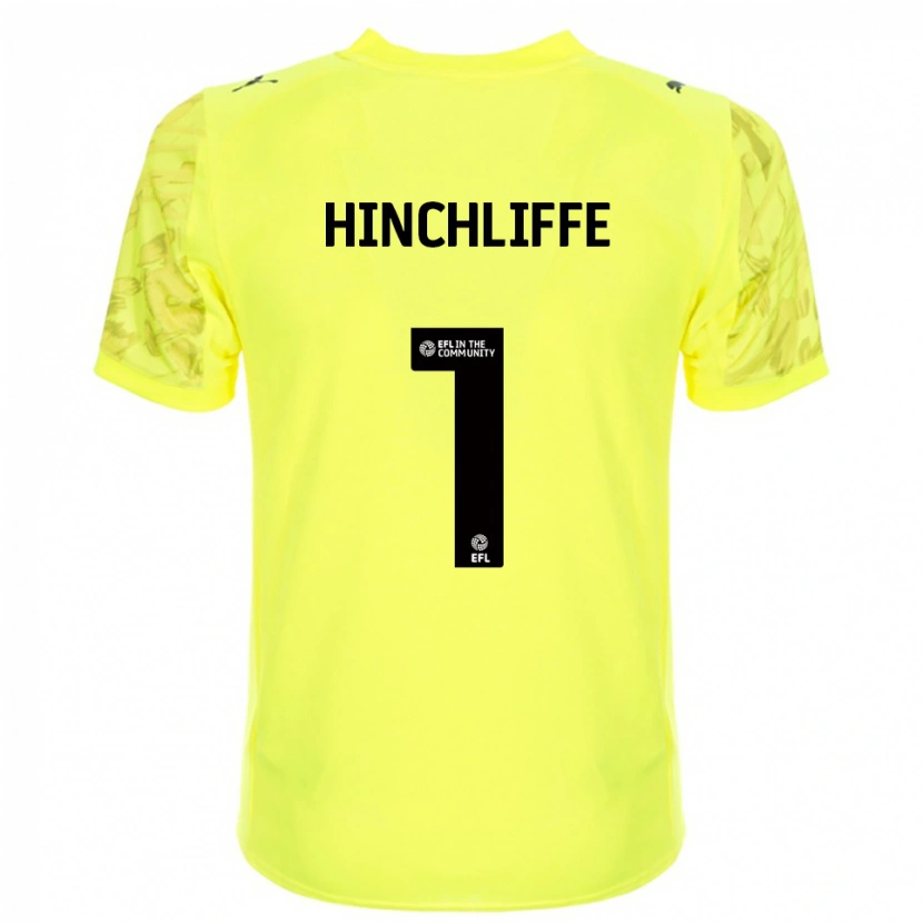 Danxen Women Ben Hinchliffe #1 Yellow Black Goalkeeper Jersey 2025/26 T-Shirt