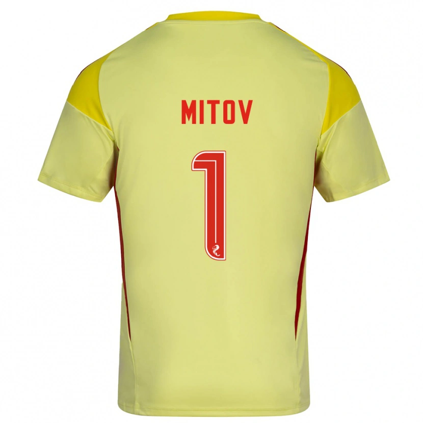 Danxen Women Dimitar Mitov #1 Yellow Red Goalkeeper Jersey 2025/26 T-Shirt