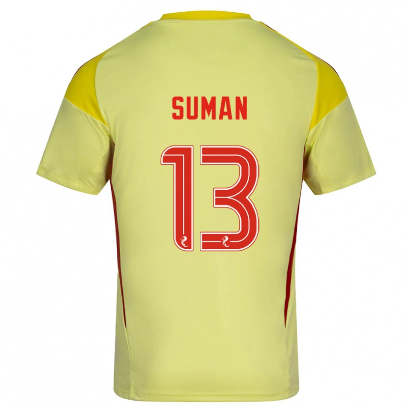 Danxen Women Nick Suman #13 Yellow Red Goalkeeper Jersey 2025/26 T-Shirt