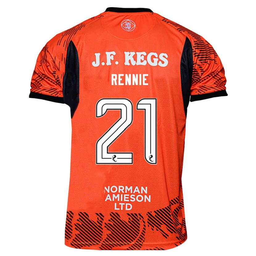 Danxen Women Beth Rennie #21 Orange Black Goalkeeper Jersey 2025/26 T-Shirt