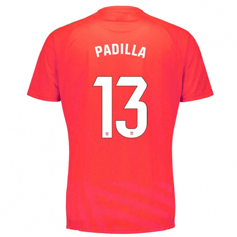 Danxen Women Alejandro Padilla #13 Red White Goalkeeper Jersey 2025/26 T-Shirt