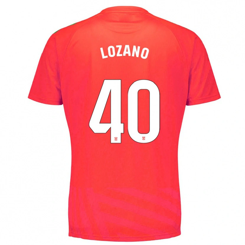Danxen Women Gabriel Lozano #40 Red White Goalkeeper Jersey 2025/26 T-Shirt
