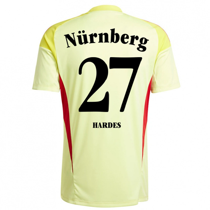 Danxen Women Aaron Hardes #27 Yellow Black Goalkeeper Jersey 2025/26 T-Shirt