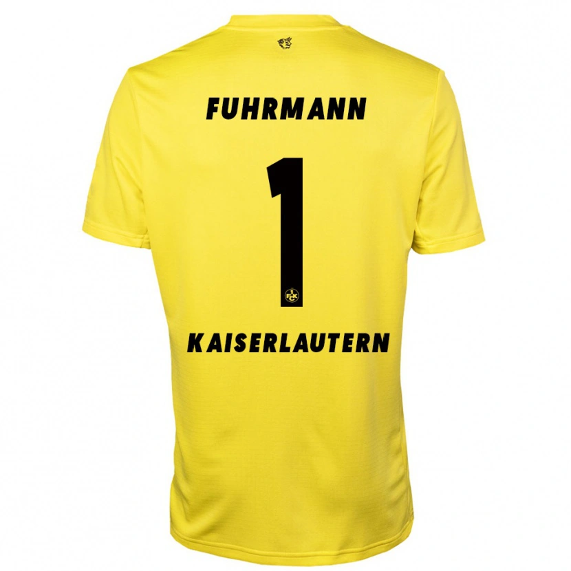 Danxen Women Lasse Fuhrmann #1 Yellow Black Goalkeeper Jersey 2025/26 T-Shirt