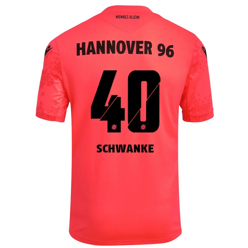 Danxen Women Jonas Schwanke #40 Red Black Goalkeeper Jersey 2025/26 T-Shirt