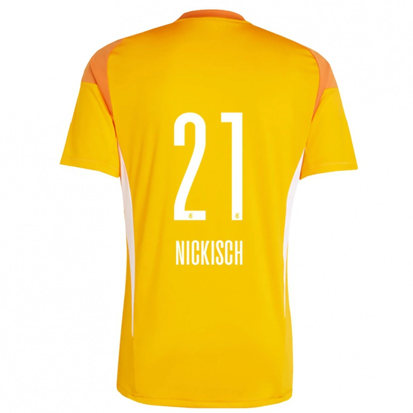 Danxen Women Jonas Nickisch #21 Yellow Orange Goalkeeper Jersey 2025/26 T-Shirt